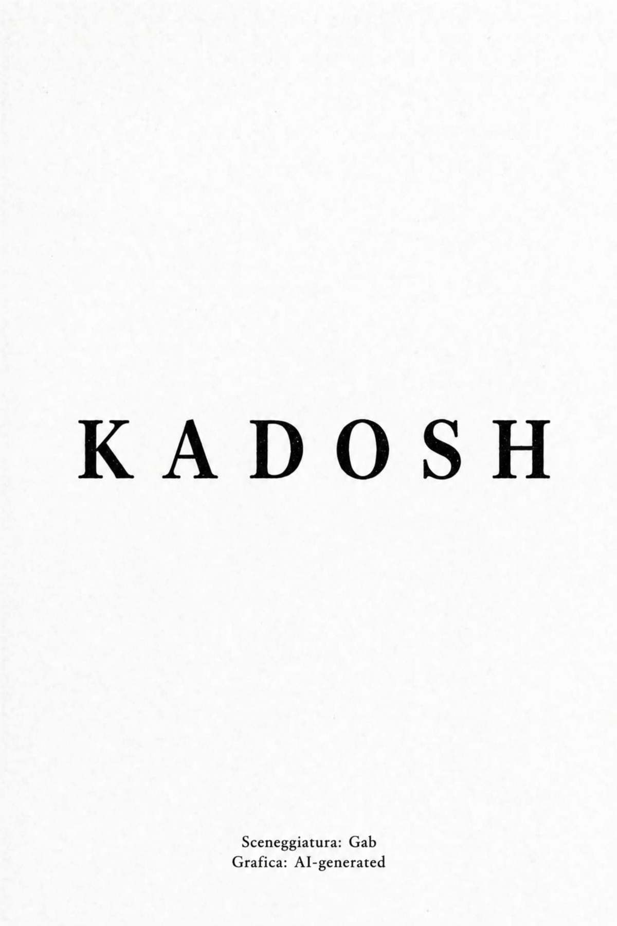 Copertina di Kadosh