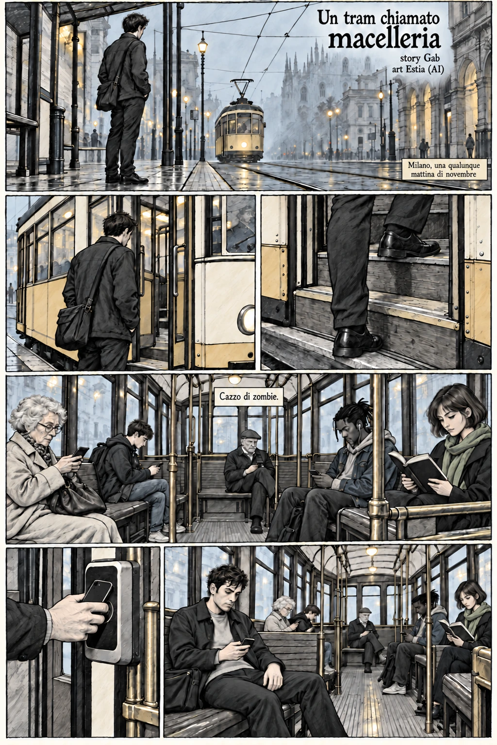Un tram chiamato macelleria, tavola 1 di 10